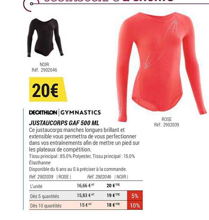 justaucorps gaf 500 ml