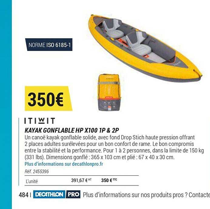 Kayak Gonflable HP X100 1P &2P