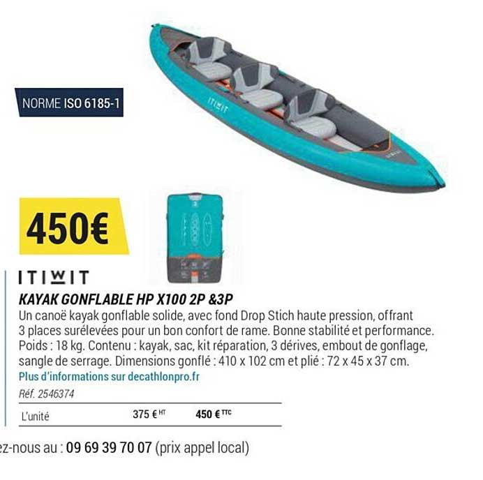 Kayak Gonflable HP X100 2P&3P