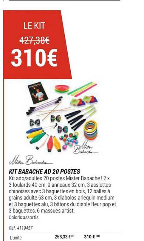 kit babache ad 20 postes