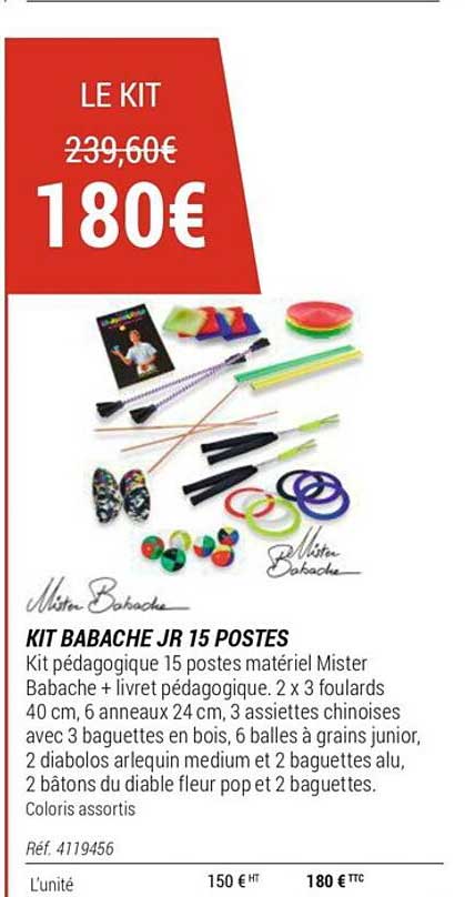 kit babache jr 15 postes