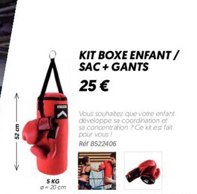 kit boxe enfant sac + gants