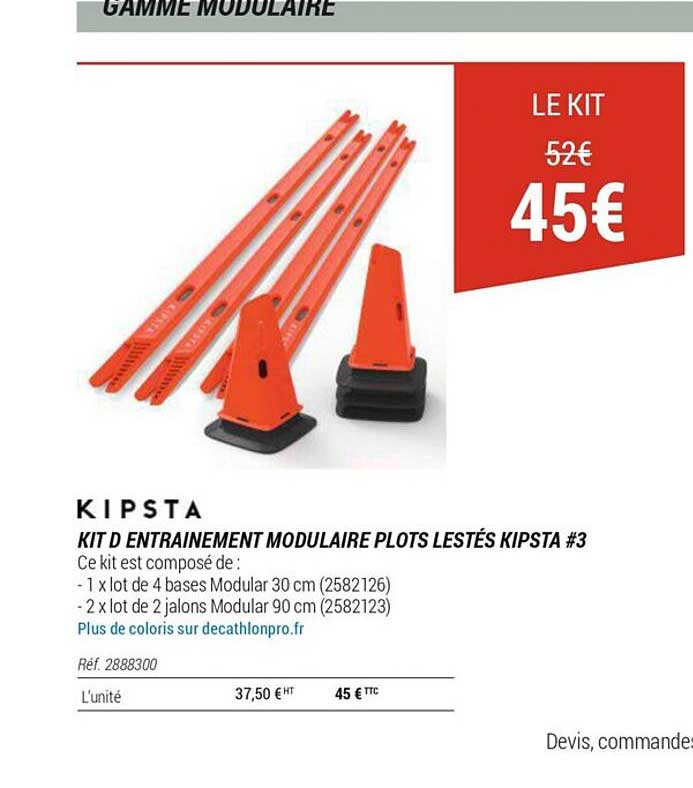 kit d'entrainement modulaire plots lestés kipsta