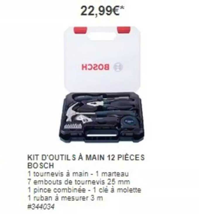 kit d'outil s a main 12 pieces bosch