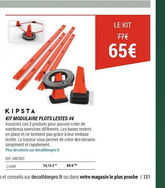 kit modulaire plots lestés kipsta