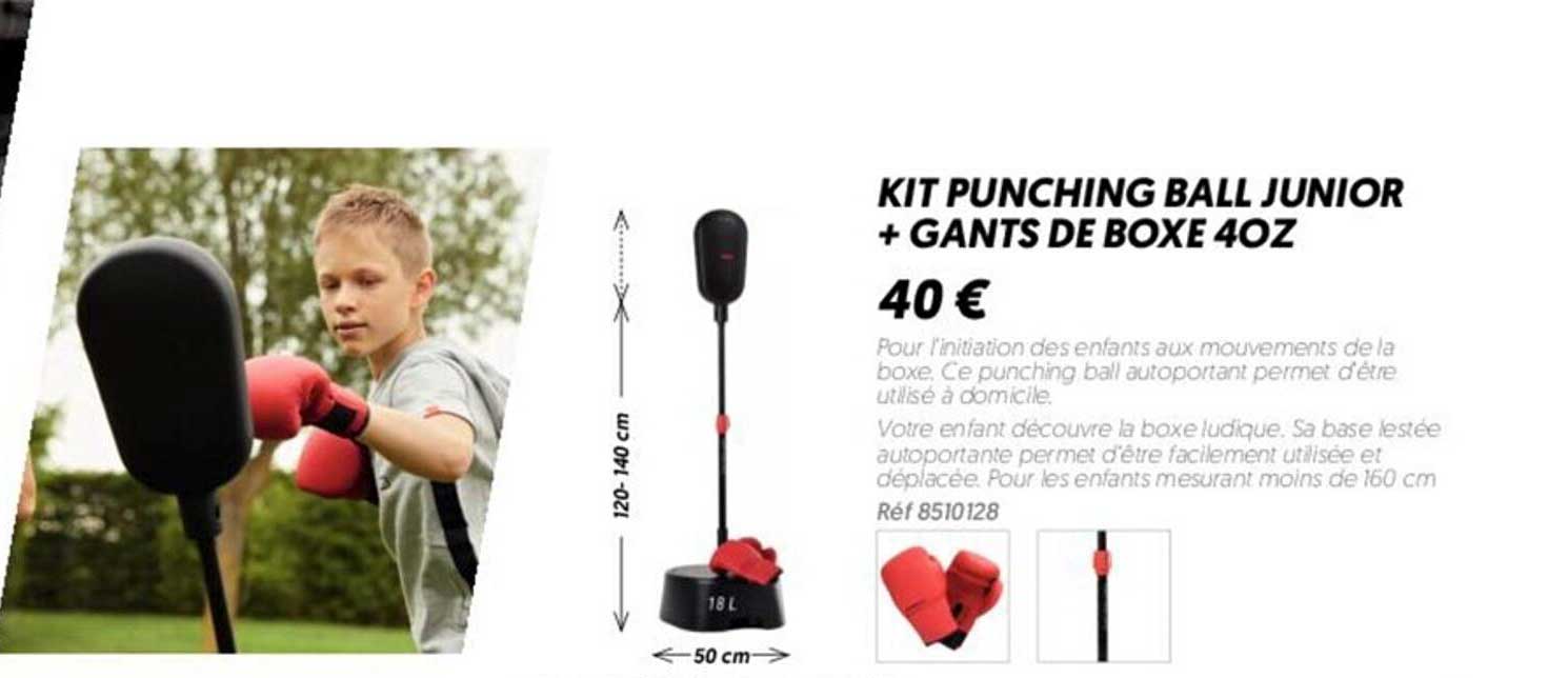 kit punching ball junior + gants de boxe 40z