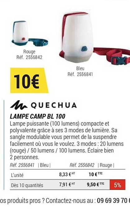 lampe camp bl 100 quechua