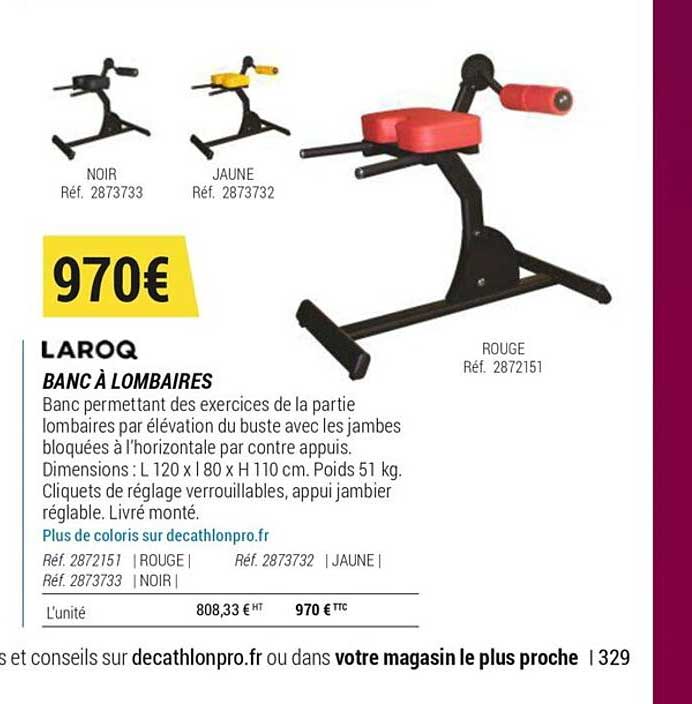 laroq banc à lombaires