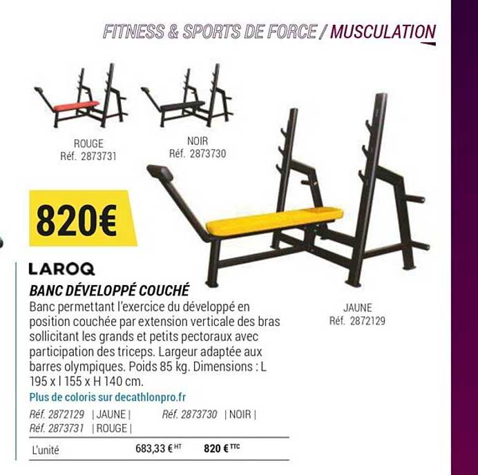 laroq banc développé couché