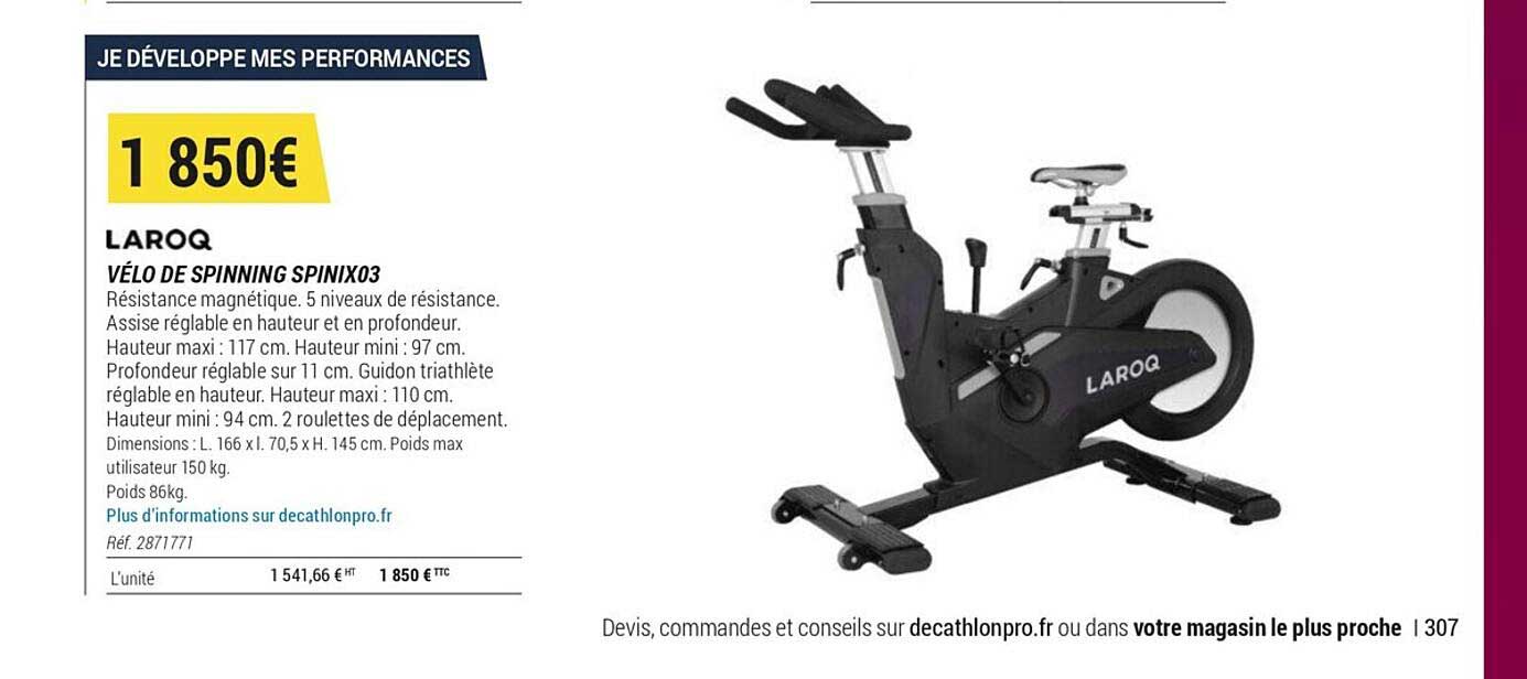 laroq vélo de spinning spinix03