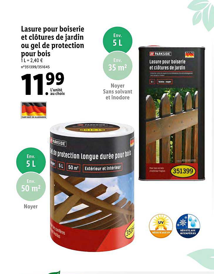 lasure pour boiserie et clotures  de jardin ou gel de protection pour bois