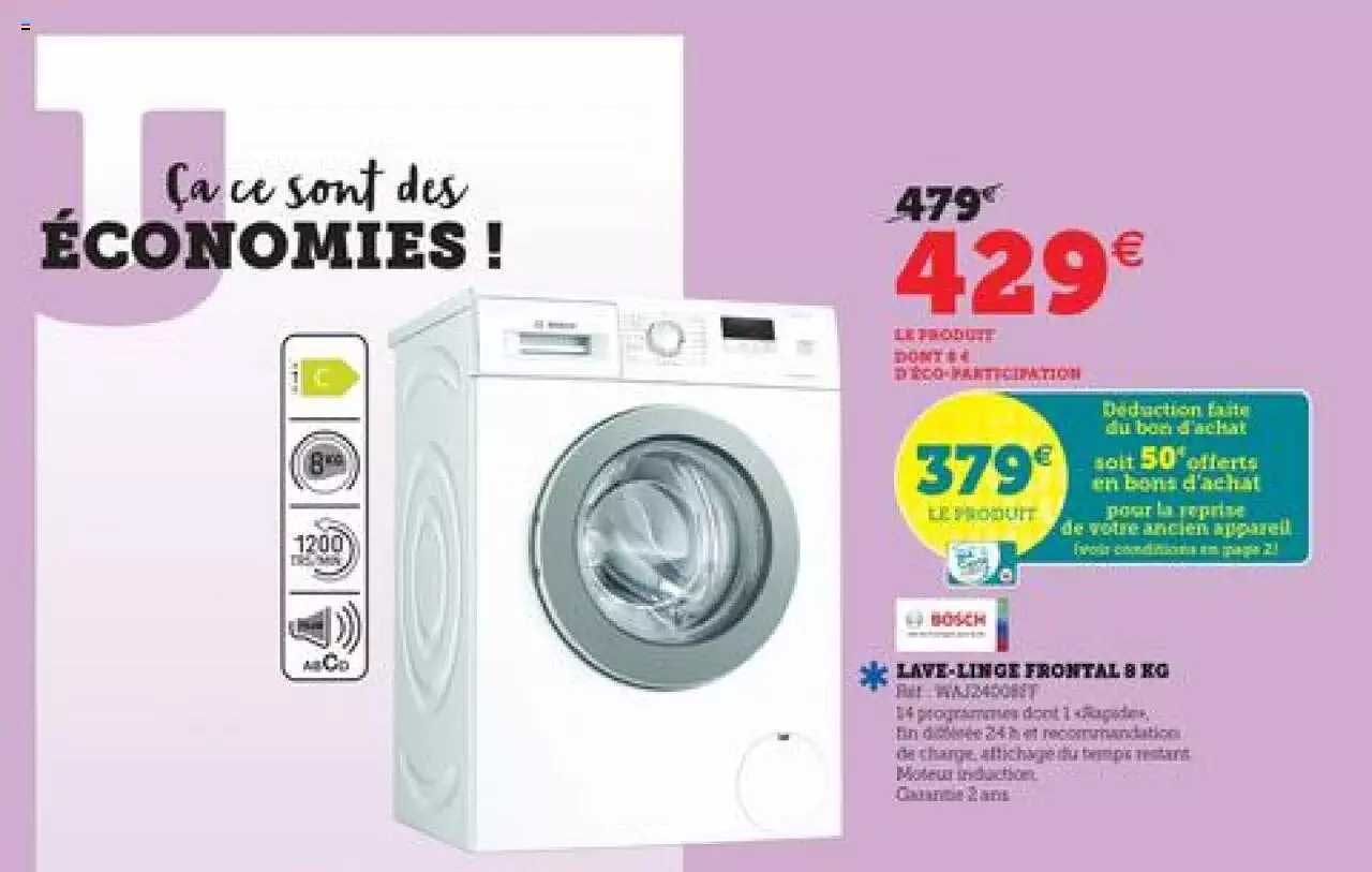 lave-linge frontal 8 kg bosch