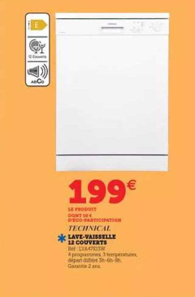 lave-vaisselle 12 couverts technical