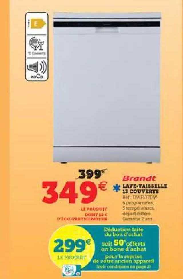 lave-vaisselle 13 couverts brandt