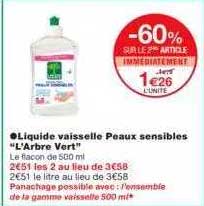 liquide vaisselle peaux sensibles "l'arbre vert"
