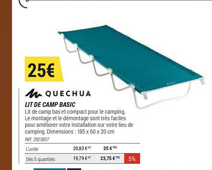 lit de camp basic quechua