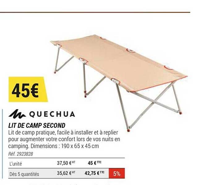 lit de camp second quechua