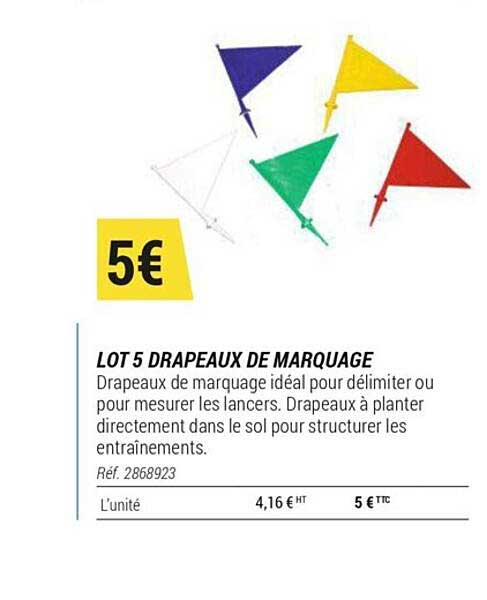Lot 5 Drapeaux De Marquage