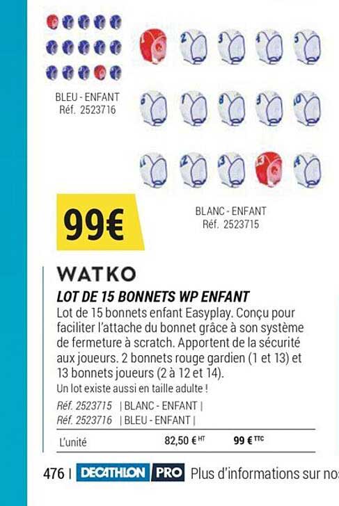 lot de 15 bonnets WP Enfant watko