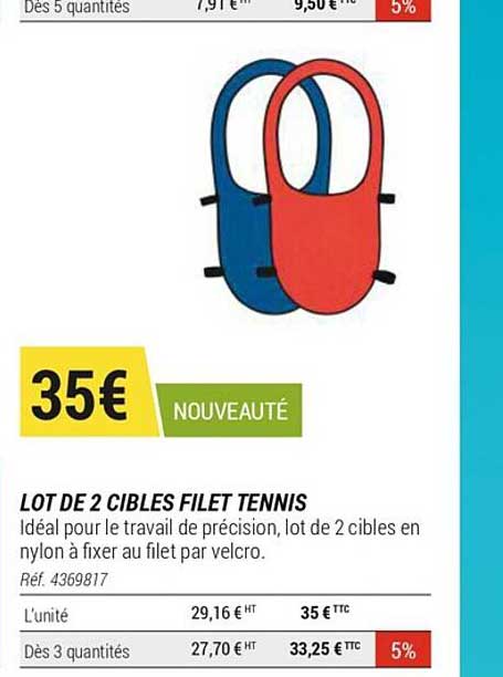 lot de 2 cibles filet tennis