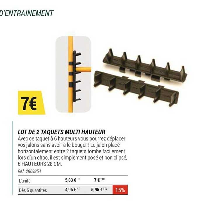 lot de 2 taquets multi hauteur