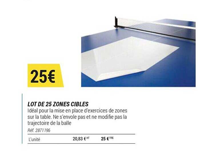 lot de 25 zones cibles