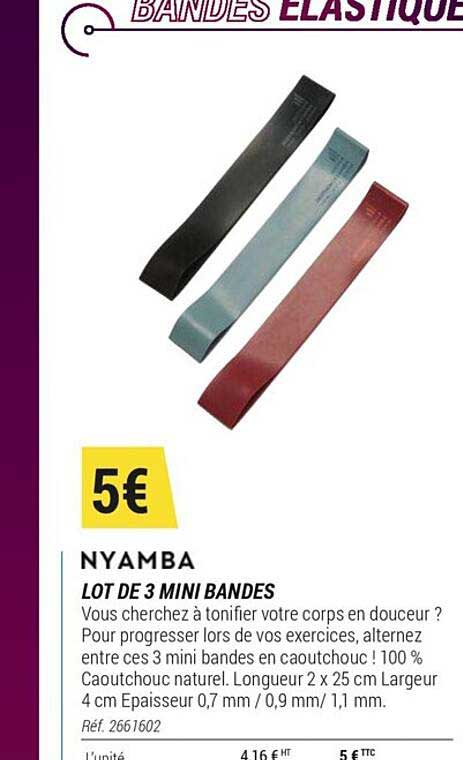 lot de 3 mini bandes nyamba
