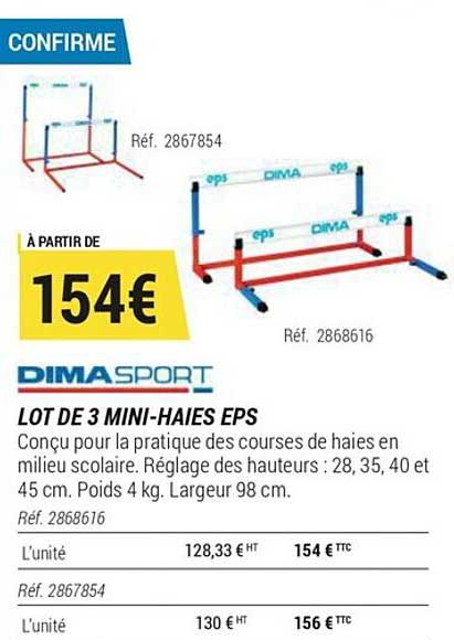 lot de 3 mini-haies eps dimasport