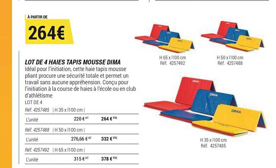 lot de 4 haies tapis mousse dima
