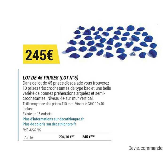lot de 45 prises (lot n°5)