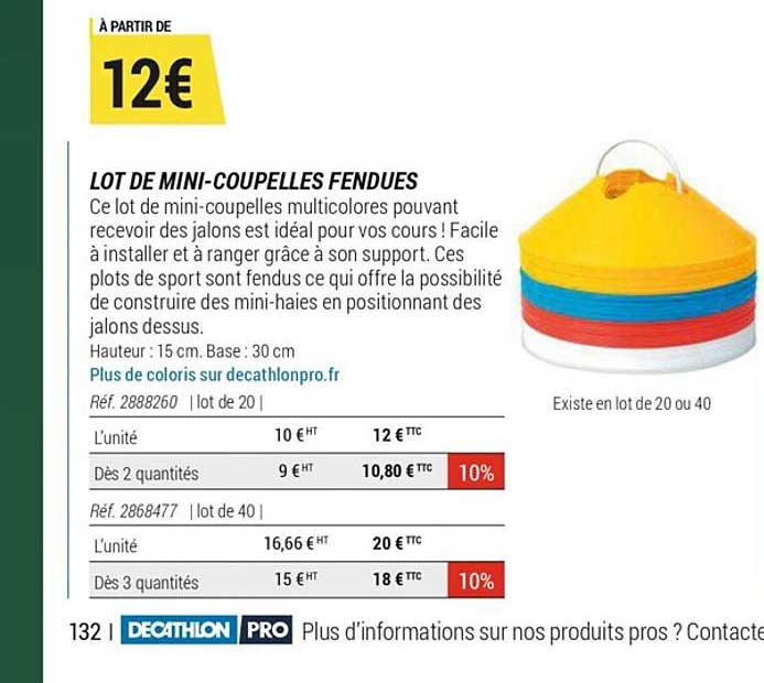 lot de mini-coupelles fendues