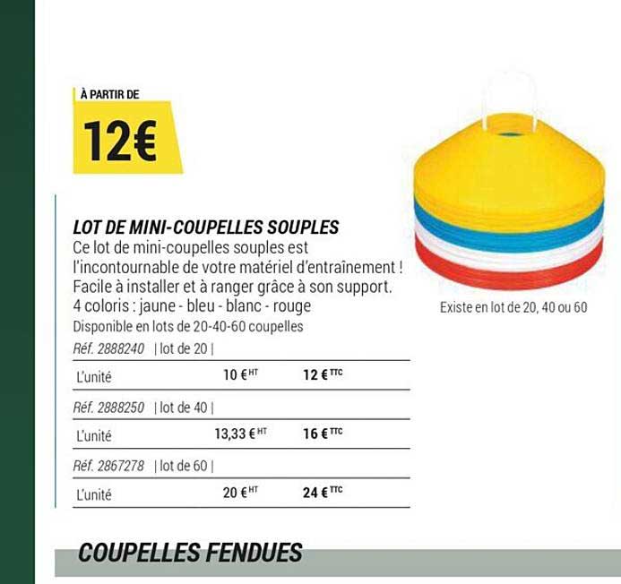 lot de mini-coupelles souples