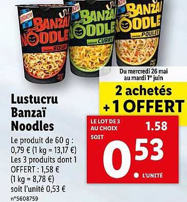 lustucru banzai noodles