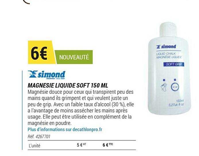 magnésie liquide soft 150 ml simond