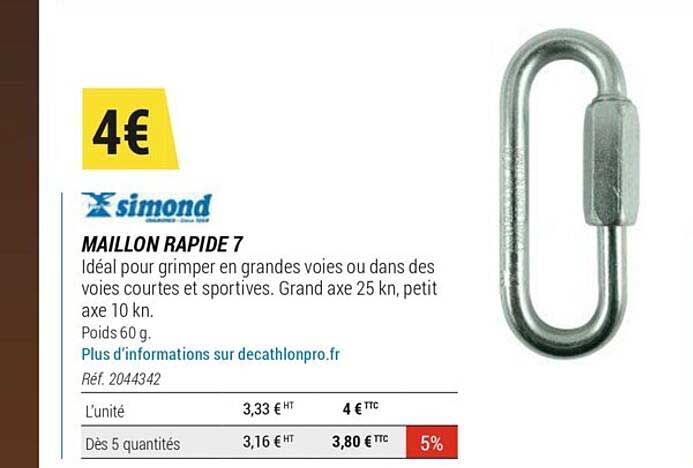 maillon rapide 7 simond