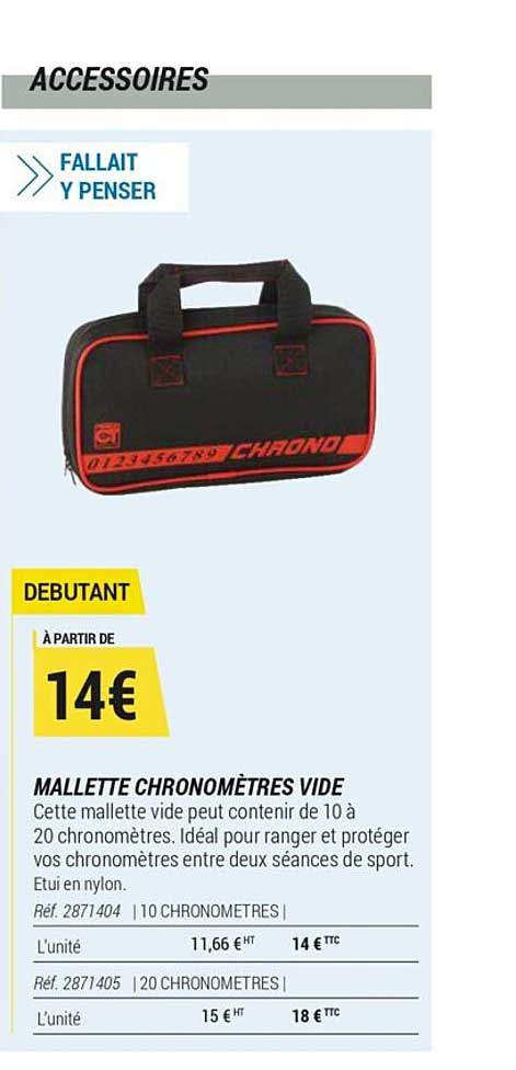 mallette chronomètres vide