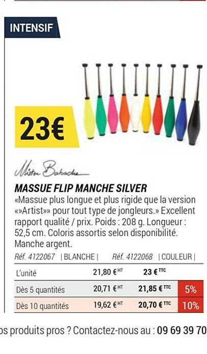massue flip manche silver