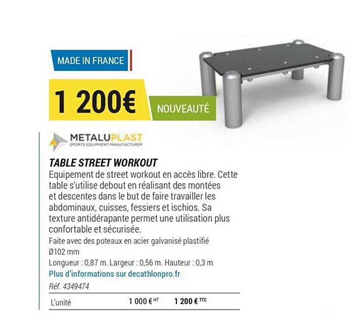 Metaluplast Table Street Workout