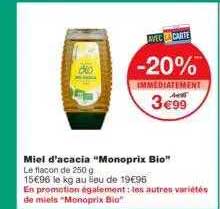 miel d'acacia "monoprix bio"