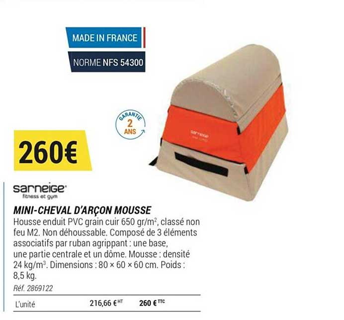 Mini-cheval D'arçon Mousse Sarneige