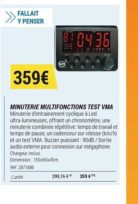 Minuterie Multifonctions Test Vma