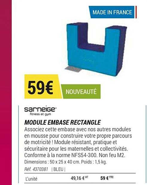 module embase rectangle sarneige