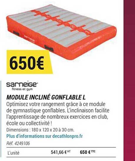 module incliné gonflable l sarneige