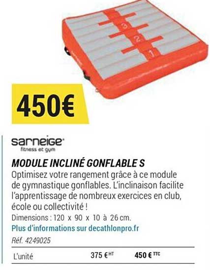 module incliné gonflable s sarneige