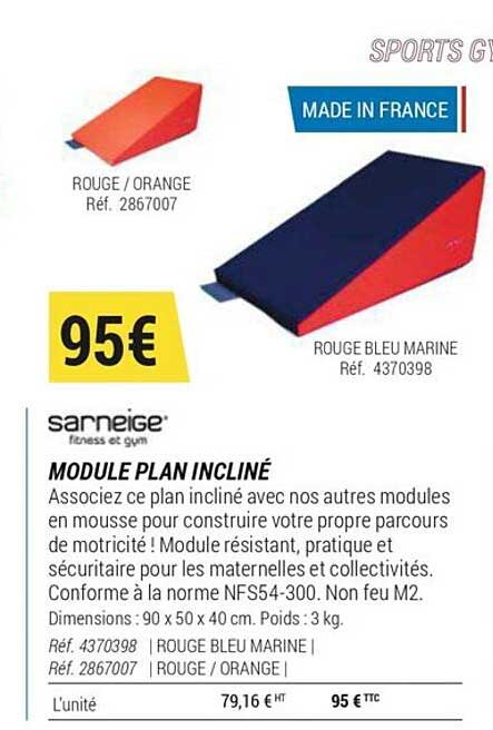 module plan incliné sarneige