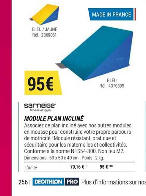 module plan incliné sarneige