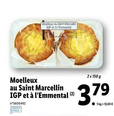 moelleux au saint marcellin igp et a l'emmental