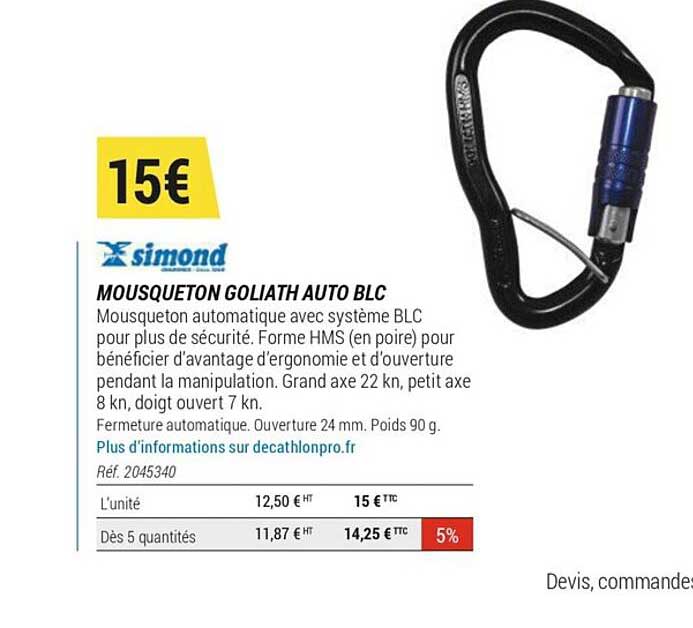 mousqueton goliath auto blc simond