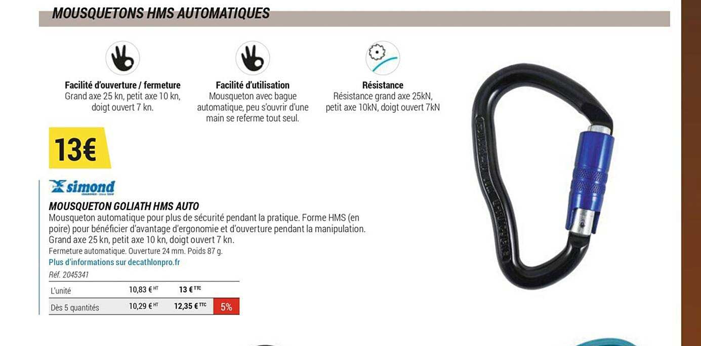 mousqueton goliath hms auto simond