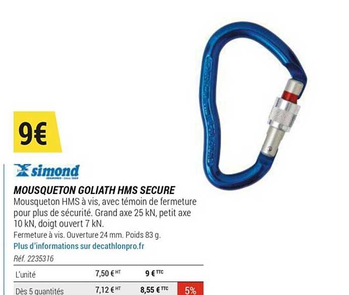 mousqueton goliath hms secure